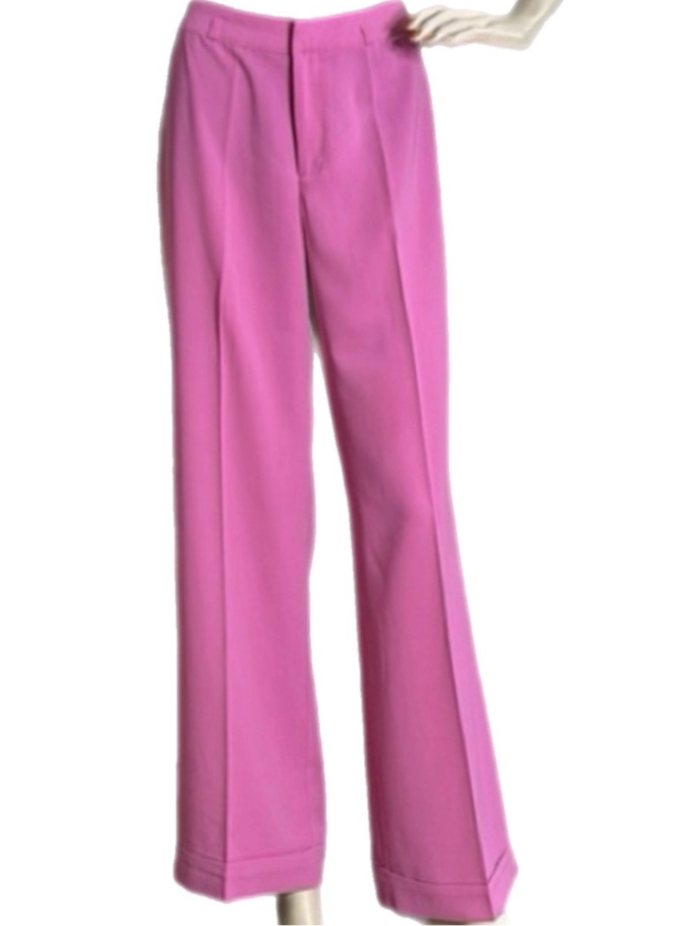Vintage Pink Polyester Wide Leg Pants
